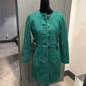 Vtg Banana Republic Green Women's Coat XS Petite